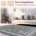 thumbnail image 2 of ODIKA 6'x9' Machine Washable Non-Slip Area Rug, Stylish Boho Chic with Dynamic Zebra Motifs High Traffic Rug, Gray, 283564, 2 of 7
