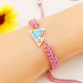 thumbnail image 6 of Uloveido Handmade Religious Braided Hot Pink Rope Bracelets with Blue Triangle Mountain Mustard Seed Charm Unisex Mountain Bracelet Y2940, 6 of 8