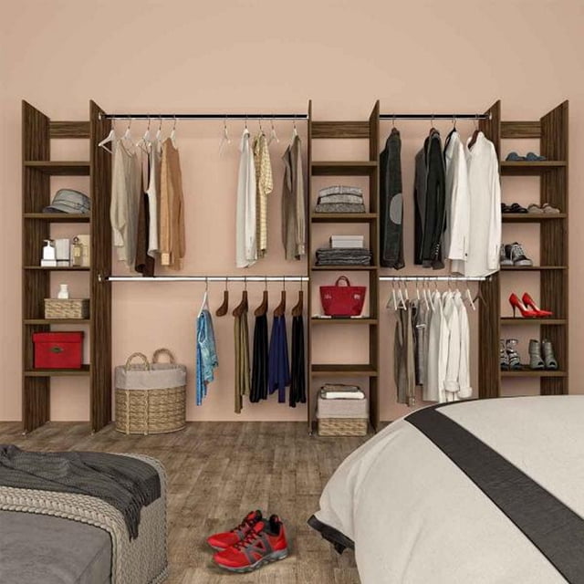 closet 3 torres melamina nogal ingles