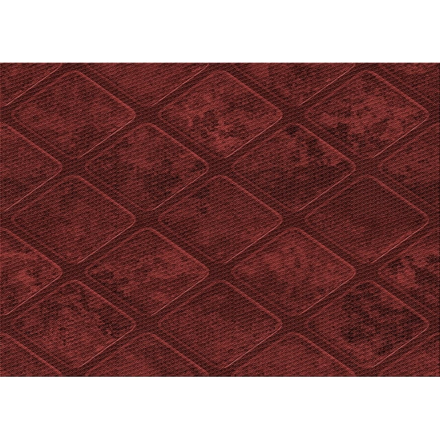 Ahgly Company Tapis Rectangulaire Lavable en Machine Intérieur Transitionnel Rouge, 4 Pieds x 6 Pieds