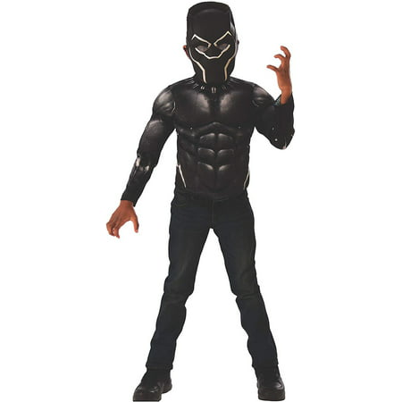 Black Panther Boys Child Muscle Marvel Superhero Costume Top Hanging