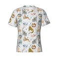thumbnail image 4 of Vsdgher Cute Colorful Animal Print Men's Dry Fit Mesh Athletic Shirts Moisture Wicking Tennis T-Shirt Tops, 4 of 9