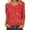 Red, variant on Sequin Printing Shirt for Women 3/4 Sleeve Loose Fit Trendy Spring Fall Blouse Crewneck Tops Wear to Party Vacation