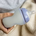 thumbnail image 3 of Tommee Tippee Closer to Nature Soft Feel Silicone Baby Bottle (9oz, 2 Count, Blue), 3 of 7