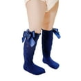 thumbnail image 1 of Arvbitana Baby Girls Knee High Socks, Cable Knit Cotton Socks with Bow, 1 of 7