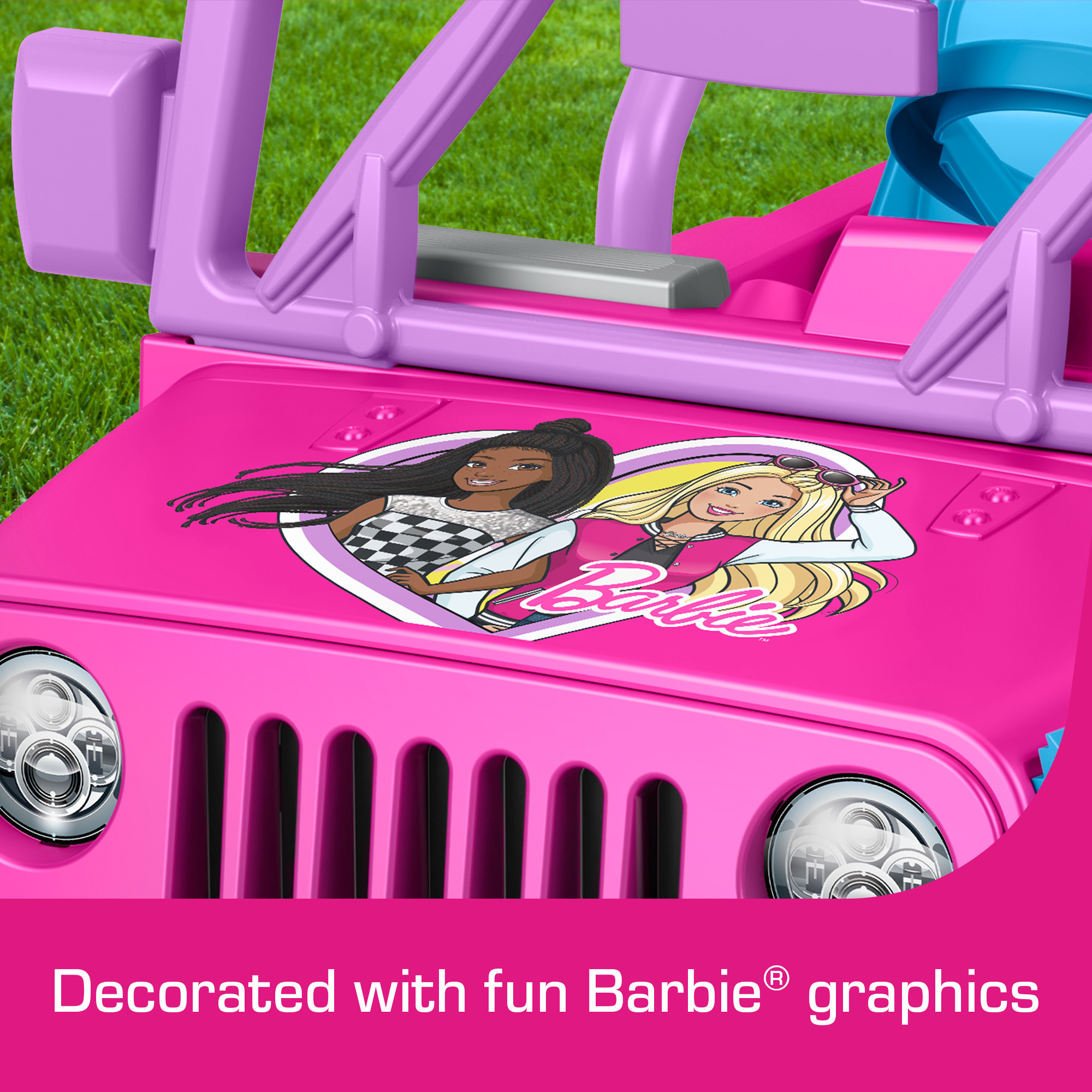 Power Wheels Barbie Jeep Wrangler Ride-on, 12 V, Max Speed: 5 mph - image 4 of 7