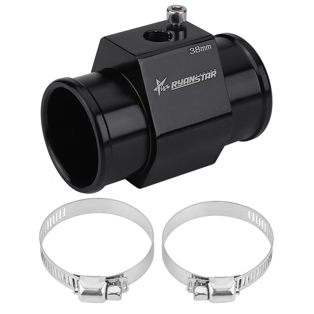 Adaptador de calibre para sensor de temperatura del agua del coche, junta de tubo y manguera de 38 mm