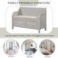 thumbnail image 6 of Harper & Bright Designs Rustic Solid Wood Entryway Storage Bench with Removable Cushion Shoe Bench for Living Room, Gray Wash, 6 of 12