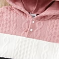 thumbnail image 5 of PatPat Toddler Girl Boy Long Sleeve Colorblock Hoodie Sweatshirt and Jogger Pants Set for Baby, Pink, Baby: 18-24 Months, 5 of 11