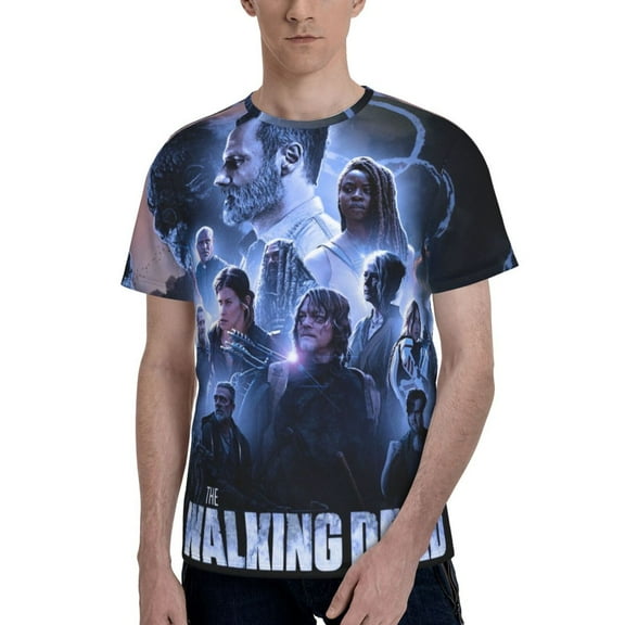 Walking Dead Men's T Shirt Summer Casual Fashion Unisex Short Sleeve Graphic Crew Neck Tees Tops