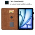 thumbnail image 2 of GSFY Case for 2024 iPad Air 11 Inch M2, PU Leather Slim Wallet Stand Protective Smart Shell Auto Sleep Wake for iPad Air 11 6th/ iPad Air 10.9 4th &5th/ iPad Pro 11 (2018-2022), Brown Blocks, 2 of 8