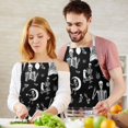 thumbnail image 3 of Halloween Skeleton Fun Apron-Garden Aprons for Women with Pockets-Cotton Linen Waterproof Kitchen Cooking Gardening Aprons Adjustable for Kitchen,Cooking,BBQ and Salon 32"x27", 3 of 7