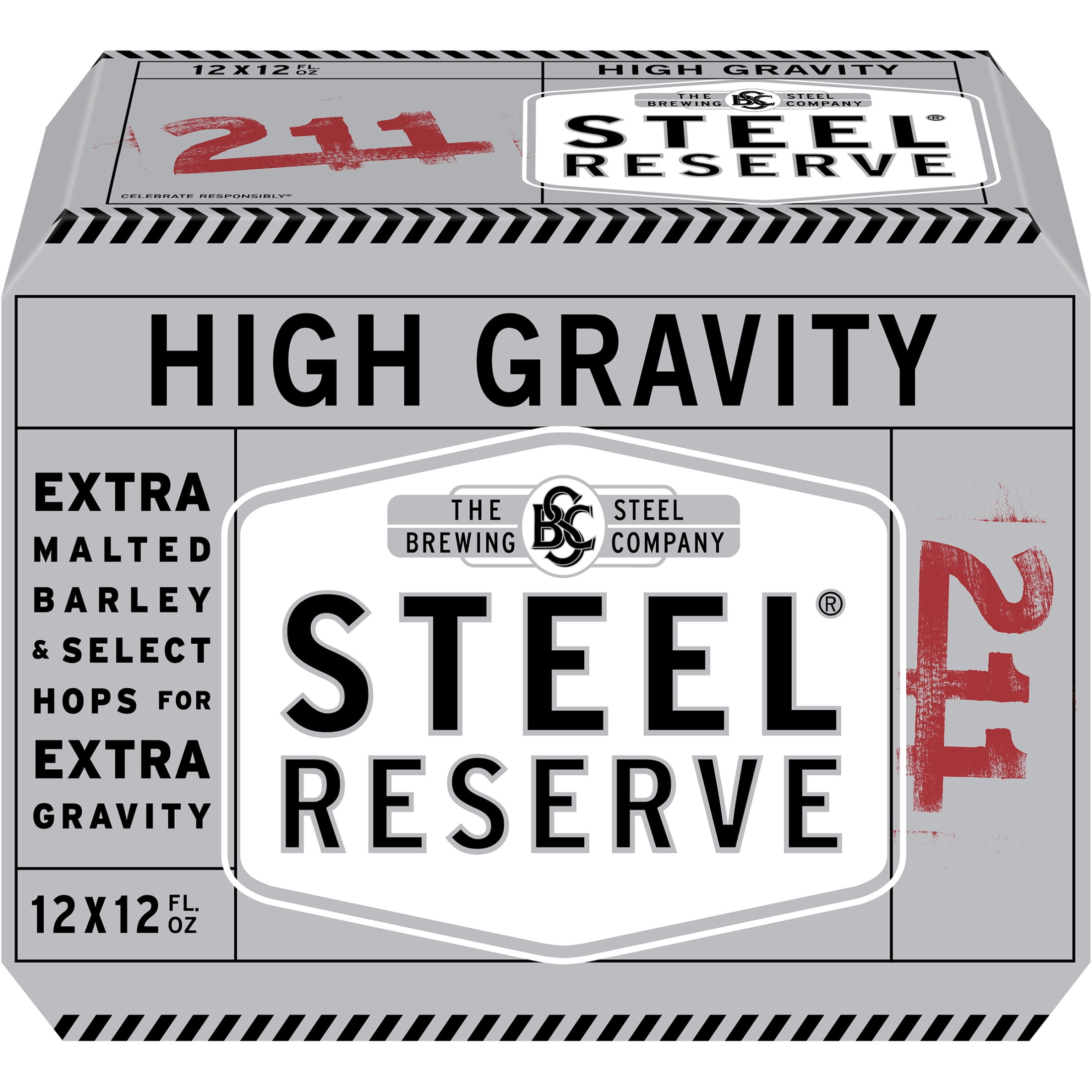 Steel Reserve High Gravity, 12 Pack, 12 fl oz Aluminum Cans, 8.1% ABV