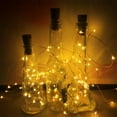 thumbnail image 4 of [12 piezas] Cadena de luces LED para botellas, 2 m, 20 luces LED impermeables para botellas, alambre de cobre flexible para decoración de Halloween, Navidad, fiestas, bodas, jardín, césped, blanco cál, 4 of 5