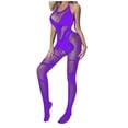 thumbnail image 2 of uublik Womens Lingerie Set Valentine's Day One Piece Nightwear Lace Nightgown Bodysuit Chemise Sleepwear Purple Free Size, 2 of 3