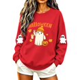 thumbnail image 5 of Kezqiaxn Halloween Women's Sweatshirt Fashion Long Sleeve Loose Casual Crew Neck Sweatshirts Fall Winter Clothes Red XXL, 5 of 6