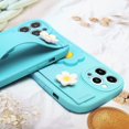 thumbnail image 3 of Compatible with iPhone 13 Pro Max Flower Wrist Strap Case Cute 3D Floral Wristband Kickstand Cover Fashion Luxury Design Camera Lens Protection Shockproof Protective for Women Girls Girly, 3 of 7