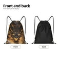 thumbnail image 2 of Hirioo Cool Black Gold Dragon Print Drawstring Backpack Bag Sport Versatile Sports Backpack for Gym, Travel, Swimming, Beach, 2 of 9