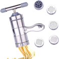 thumbnail image 2 of Pasta Maker Noodle Press Noodles Press Machine, Stainless Steel Spaghetti Pasta Maker, Metal Manual Pasta Maker/Manual Noodle Maker Machine With 5 Noodle Mold, 2 of 7