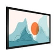 thumbnail image 2 of Designart 'Abstract Blue Mountains With Red Moon I' Modern Framed Art Print, 2 of 4