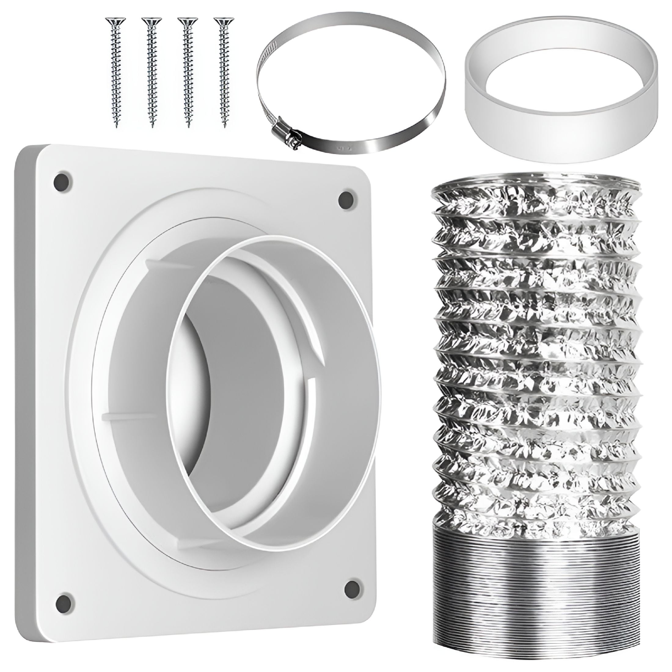 HIBIBUD Dry Vent Window Kit with Dryer Vent Hose Adjustable Window Dryer Vent Panels Quick Installation Reliable Window Vent Kit