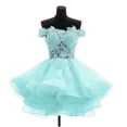 thumbnail image 2 of Personalizado encima de Mini vestidos cortos de graduación cariño apliques Organza regreso a casa graduación vestido de fiesta Formal batas de velada, 2 of 5