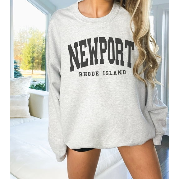 Newport Sweatshirt, Trendy Varsity Sweatshirt, Aesthetic College Crewneck, Oversized Minimalist Sweater, Newport Rhode Island Shirt All Size S-5Xl