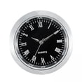 thumbnail image 1 of 2 Piezas De Reparación De Reloj Redondo, Decoración Para Dormitorio, Hogar, Manualidades, Mini Reloj, Marco Plateado, Negro, 1 of 8