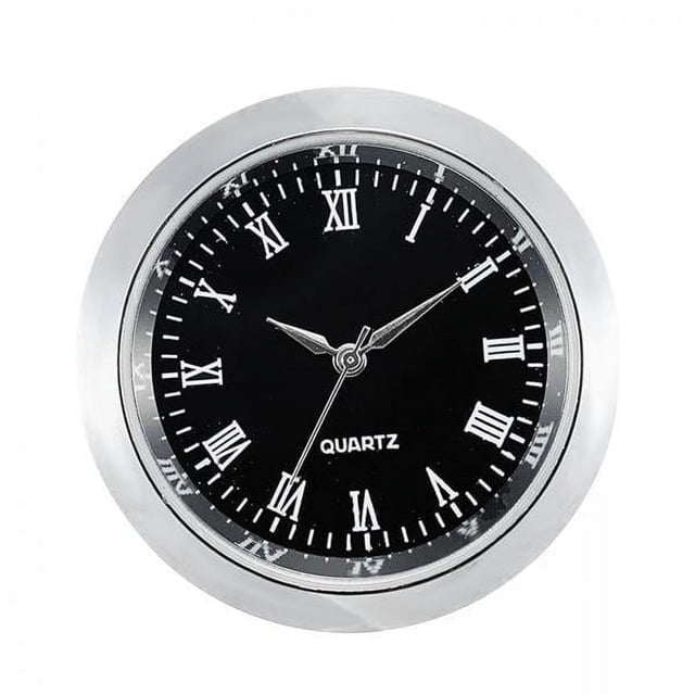 2 Piezas De Reparación De Reloj Redondo, Decoración Para Dormitorio, Hogar, Manualidades, Mini Reloj, Marco Plateado, Negro