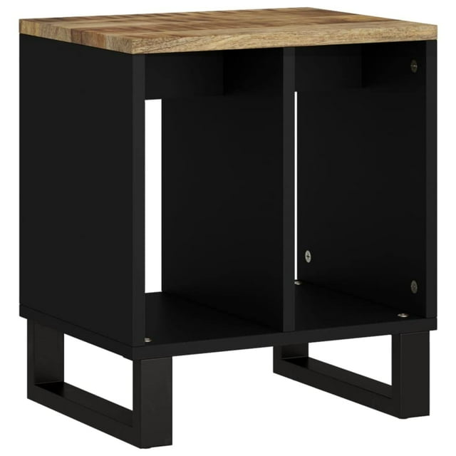 Mesa auxiliar vidaXL de madera maciza de mango con compartimentos abiertos