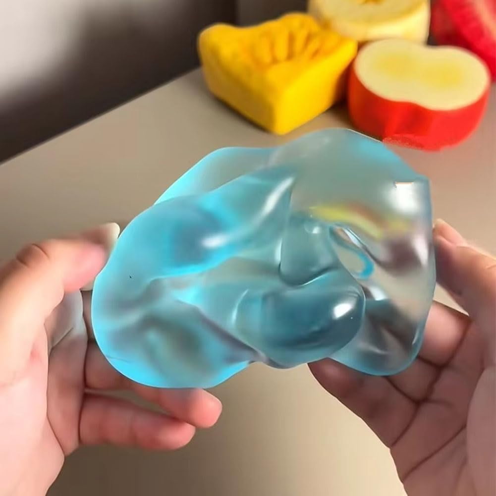 Handmade Coconut Oil Squishy Ball, Crunchy Fidget Stress Ball, Slow Rising, Portable, Odorless, Non-Sticky, for Study and Work
