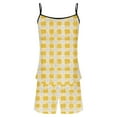 thumbnail image 4 of Fewfanhot Women's Matching Pajama Set Printed Sleeveless Cami Top Elastic Waist & Shorts, Soft Lightweight Breathable Casual Daily Wear Comfy Sleepwear, 4 of 5