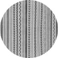thumbnail image 1 of Ahgly Company Indoor Round Abstract Gray Modern Area Rugs, 4' Round, 1 of 4