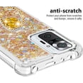 thumbnail image 4 of Case for Xiaomi Redmi Note 10 Pro/Note 10 Pro Max with Creativity Clear Quicksand Glitter Flowing Floating Soft w/Stand Bling Diamond Sparkle Phone Cover for Redmi Note 10 Pro  Golden, 4 of 14