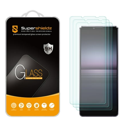 [3-Pack] Supershieldz for Sony Xperia 10 III Tempered Glass Screen Protector, Anti-Scratch, Anti-Fingerprint, Bubble Free