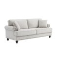 thumbnail image 7 of BSHTI 82 inch Chenille Modern Upholstered Adult Sofas 2 Seater Couches with Nails and Armrests (White), 7 of 7