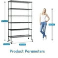 thumbnail image 6 of XF XINFENG 6 Tier Storage Shelves Adjustable Wire Shelving Heavy Duty Metal Shelves with Wheels 2100 lbs Capacity,Black, 6 of 8
