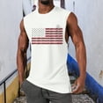 thumbnail image 2 of HCNTES Beach Shirts for Men Regular Big and Tall Sleeveless Tank Tops Summer Casual Round Neck Shirt mens tank tops big and tall(L,White), 2 of 4