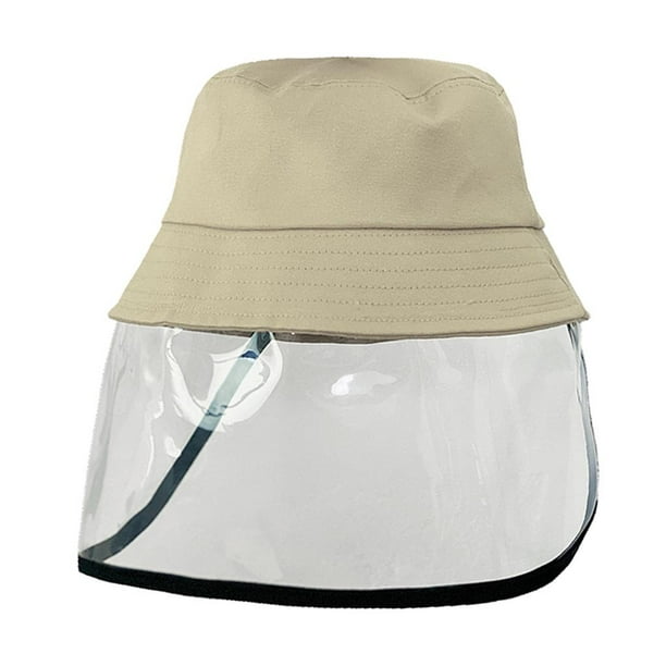 Sombrero de anti-saliva , cubierta de protección facial, sombrero para exteriores, sombrero de cubierta a prueba d Beige