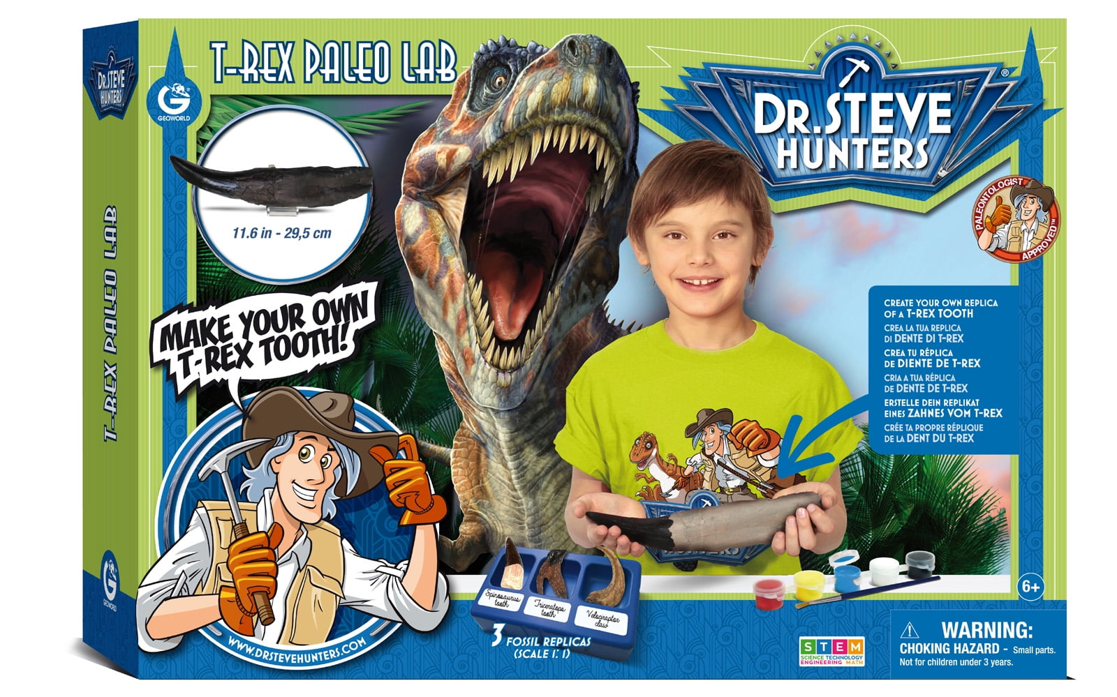 Steve Hunters Wonders of Nature Fossils Paleo Lab Kit Geoworld Dr