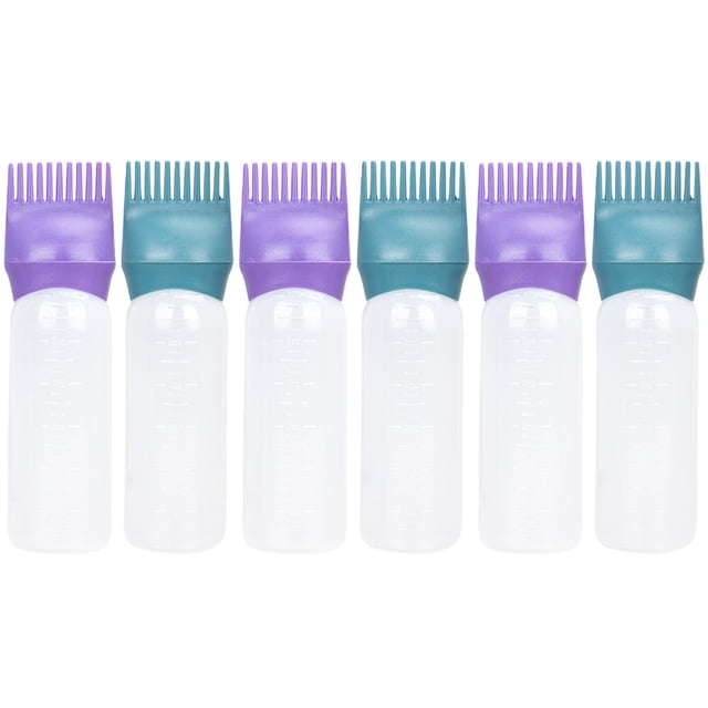 6 pcs Hair Coloring Root Comb Applicator Bottle Root Applicator Bottle for Home