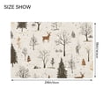 thumbnail image 4 of Yayeee Bath Rug for Bathroom Floor Non Slip Contour Fluffy Soft Absorbent Mat, 20"x24", Beige Christmas Forest, 4 of 7