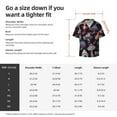thumbnail image 7 of Naloa Mushroom Doodle Men's Loose Fit Cuban Collar Short-Sleeve Shirt with Button-down and Chest Pocket for Everyday Wear Outings - Large, 7 of 7