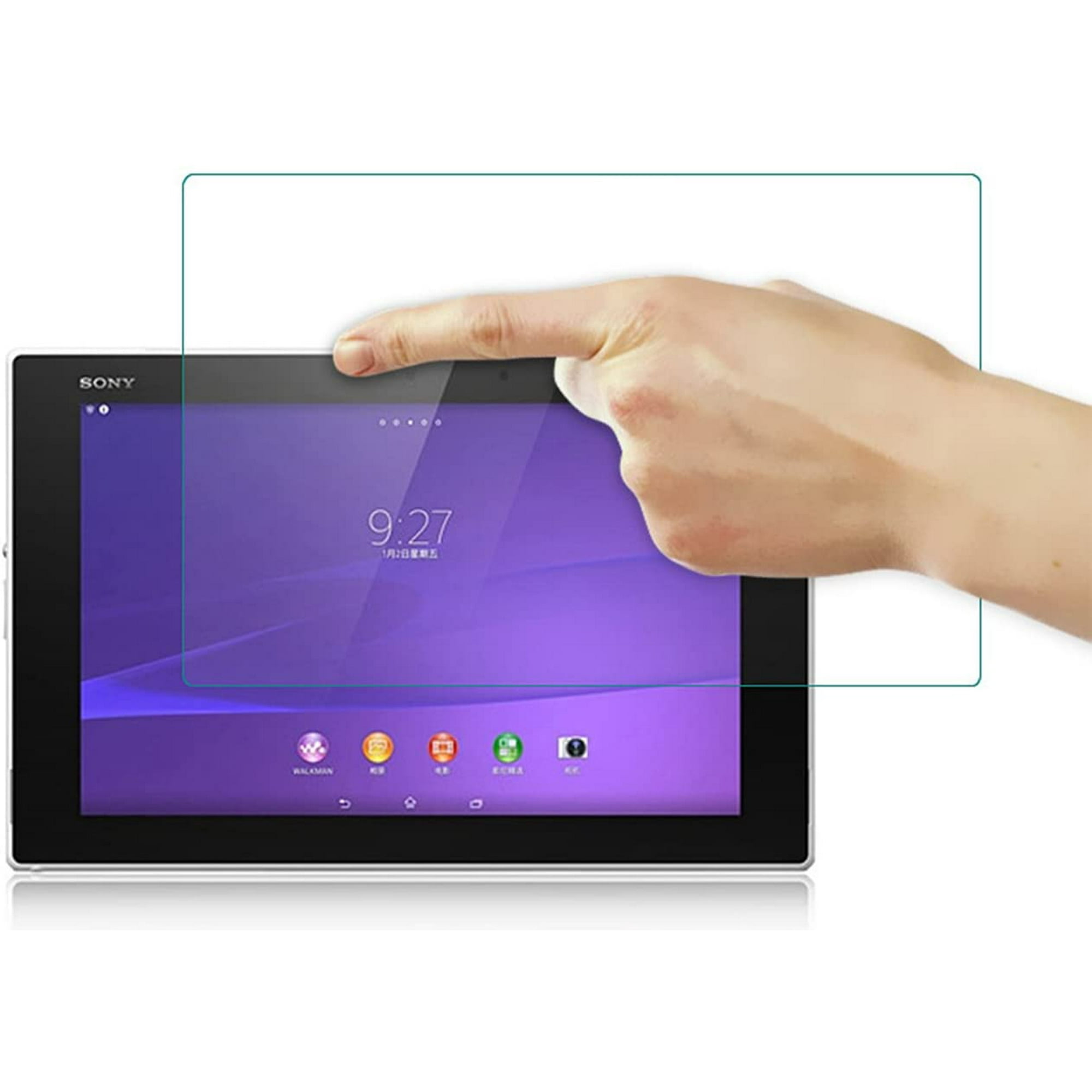 sony xperia z2 tablet z4 tablet screen protector tempered glass film gogodog 2 pack anti fingerprint crystal clear