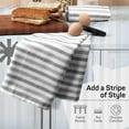 thumbnail image 2 of HEIRLOOM COMFORT 12 Pack Fiesta Stripe Kitchen Towels, 18"x26", 100% Cotton, Quick Dry, Absorbent & Washable Dish Towels for Drying Dishes, Everyday Use - Orange, Yellow, Grey, Brown, Burgundy, 2 of 7
