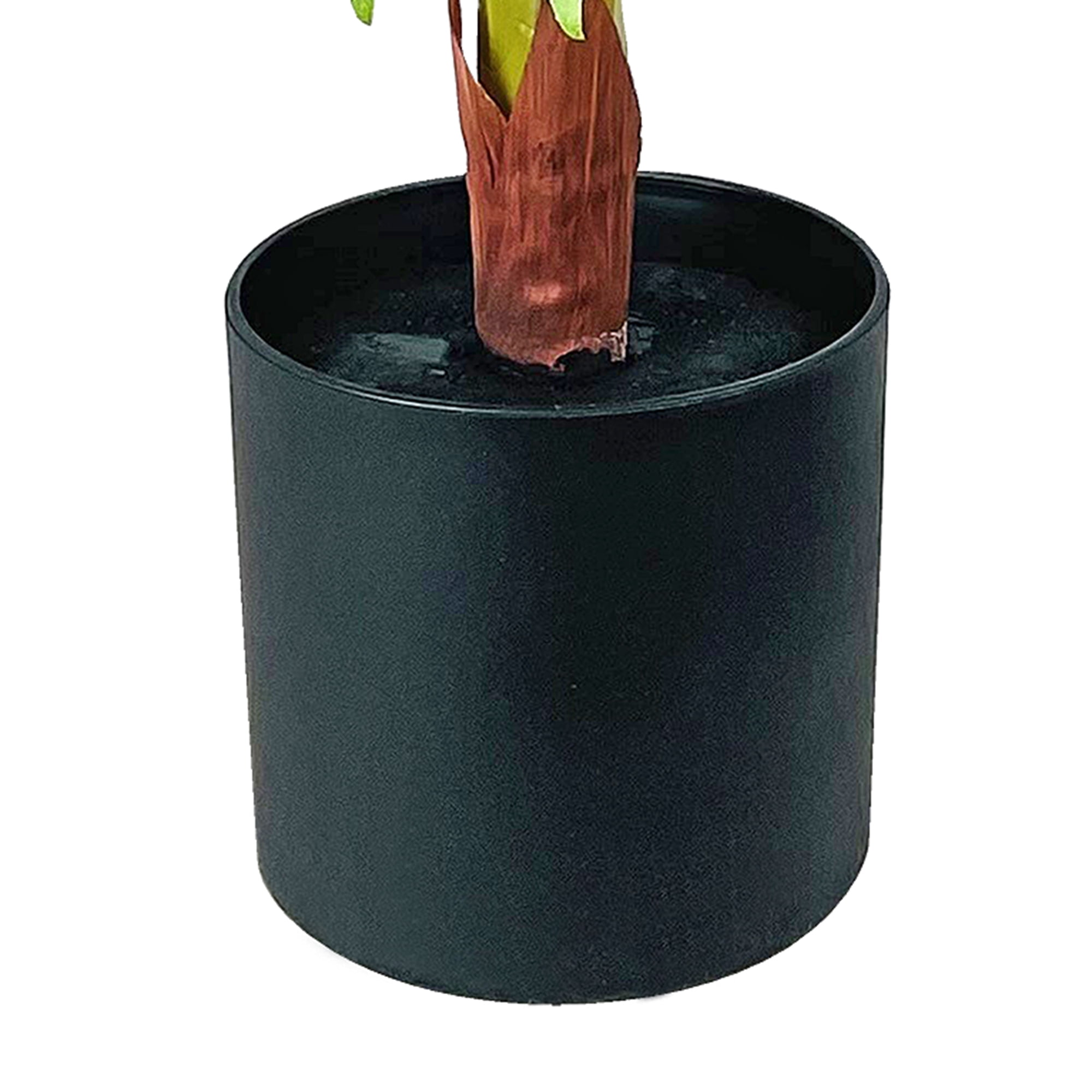 (2 pack) Mainstays Artificial Plant, Palm Plant, 3.33 ft, Black Plastic Pot