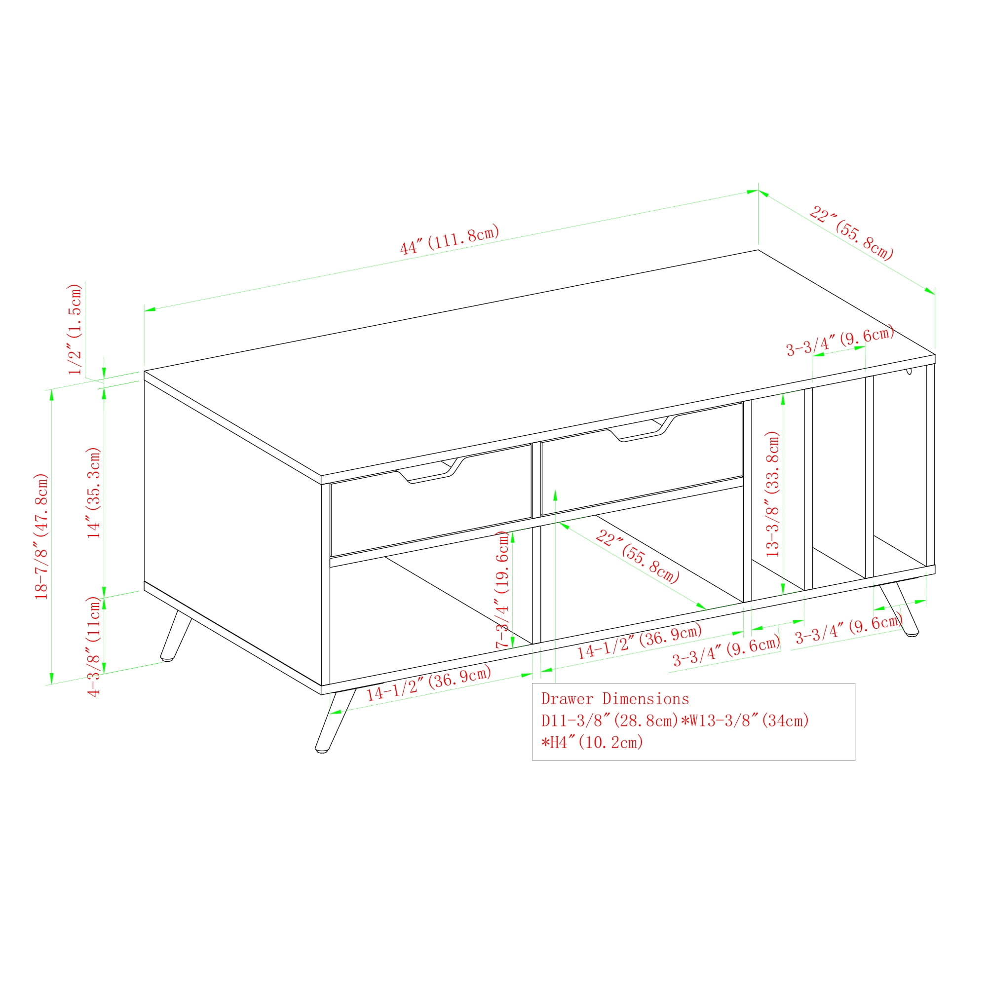 Clifford Birch 2 Drawer Storage Coffee Table by Manor Park