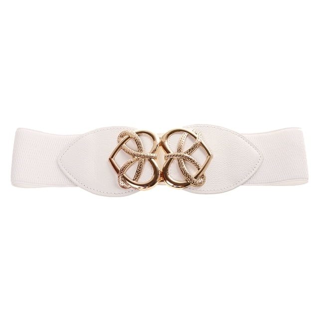 Cinturón con hebil para mujer en corazón Cintura ancha para niñas elástica Sunnimix Estiramiento de la correa de cintura