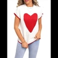 thumbnail image 2 of Suéter Corto de Corta para Mujer, Cuello Alto, Corazón, Suelto, de Punto, para San Valentín. L, 2 of 10