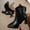 #229-Black, variant on Taylonsss Women's Fashionable Ankle Boots with Pointed Toe Back Zipper Closure and Mid-Heel Blocks for Winter Comfortable Causal Short Boots with Metal Toe Cap Design